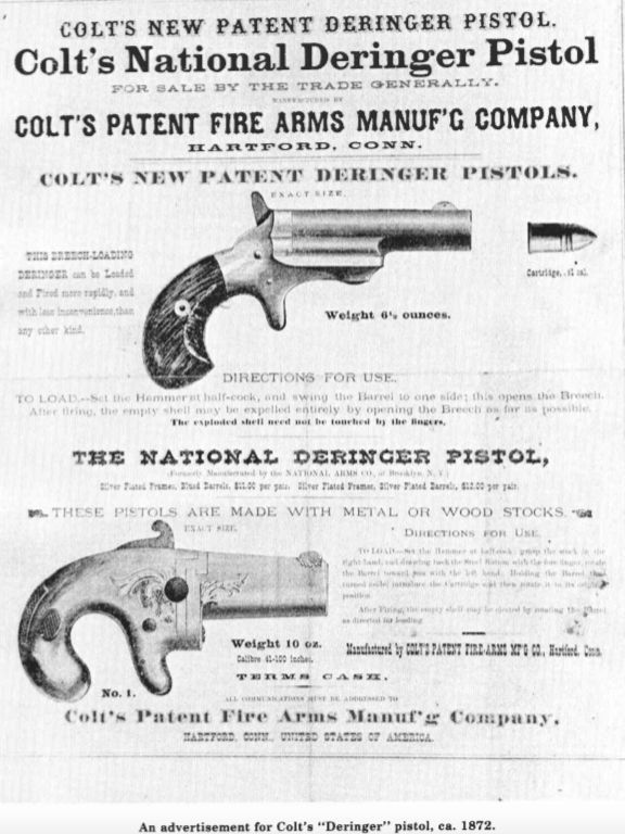 National Colt Derringer, advert.